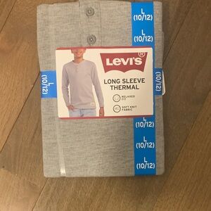 Levi's Light Gray Long Sleeve Thermal Tee